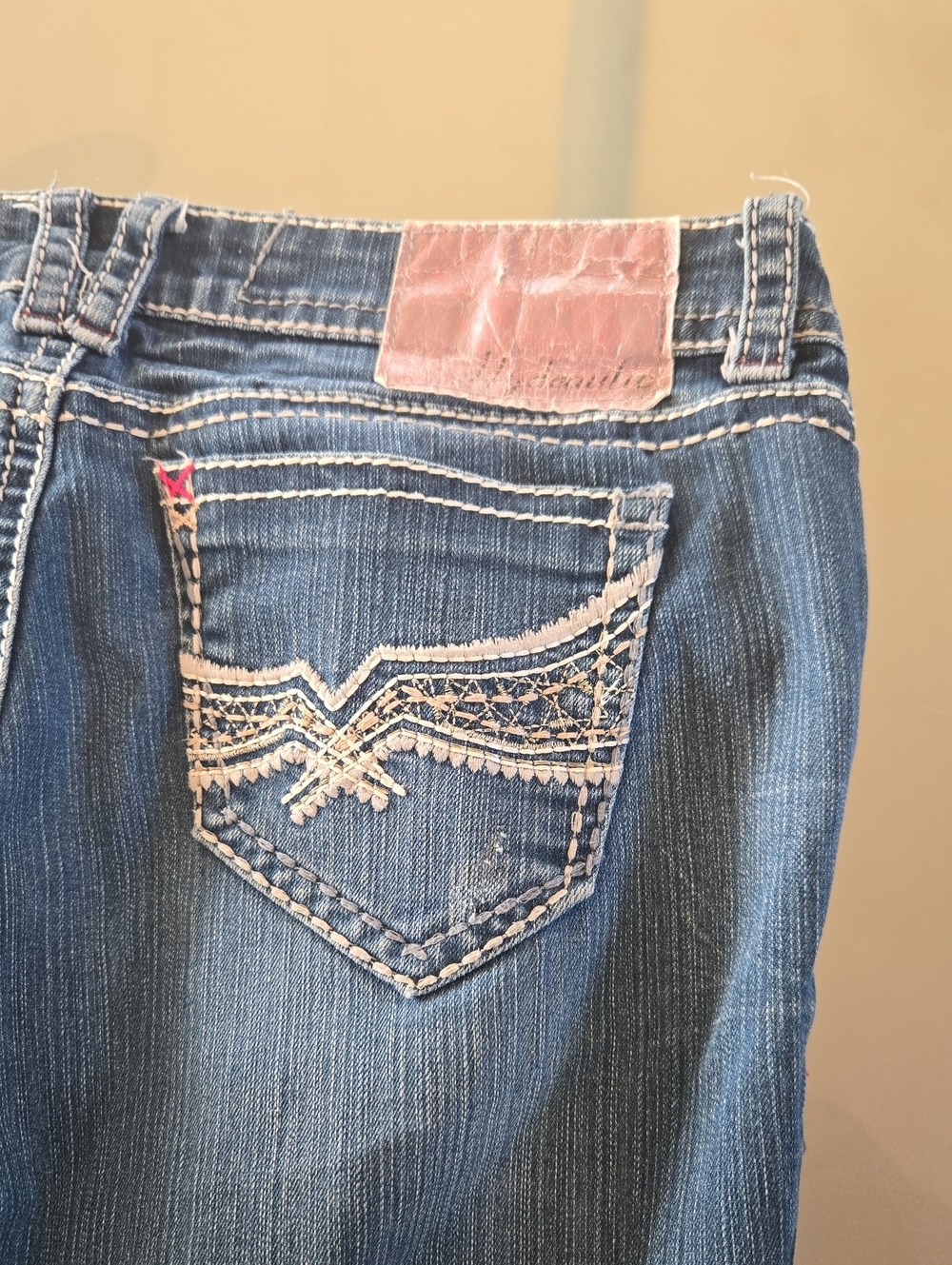 Hydraulic Blue Bootcut Jeans with Embroidered Pocket